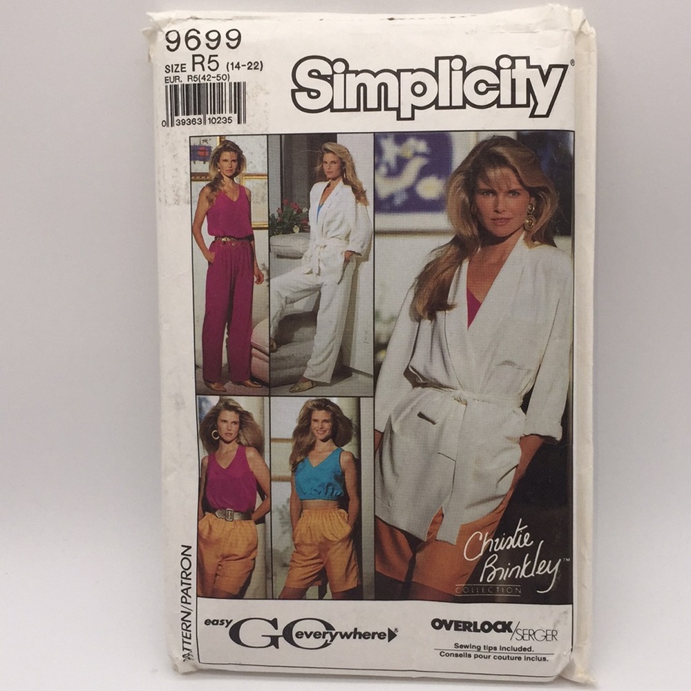 Simplicity Christie Brinkley Collection 9699 Sewing Pattern Cut To Size 16